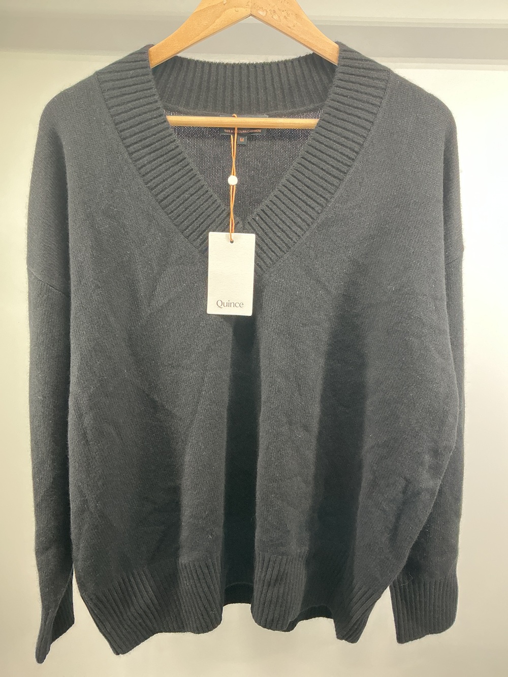 Mongolian Cashmere Oversized V-Neck Sweater